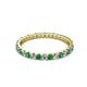 2 - Audrey 2.40 mm Emerald and Diamond U Prong Eternity Band 