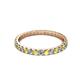 2 - Audrey 2.40 mm Yellow and White Diamond U Prong Eternity Band 