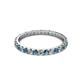 2 - Audrey 2.40 mm London Blue Topaz and Diamond U Prong Eternity Band 