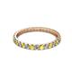 2 - Audrey 2.40 mm Yellow Sapphire and Diamond U Prong Eternity Band 