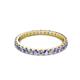 2 - Audrey 2.40 mm Tanzanite and Diamond U Prong Eternity Band 