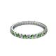 2 - Audrey 2.40 mm Green Garnet and Diamond U Prong Eternity Band 