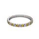 2 - Audrey 2.40 mm Citrine and Diamond U Prong Eternity Band 