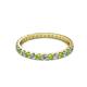 2 - Audrey 2.40 mm Peridot and Diamond U Prong Eternity Band 