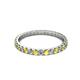 2 - Audrey 2.40 mm Yellow Sapphire and Diamond U Prong Eternity Band 