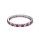 2 - Audrey 2.40 mm Ruby and Diamond U Prong Eternity Band 