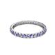 2 - Audrey 2.40 mm Tanzanite and Diamond U Prong Eternity Band 