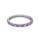 2 - Audrey 2.40 mm Amethyst and Diamond U Prong Eternity Band 