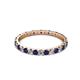 2 - Audrey 2.40 mm Blue Sapphire and Diamond U Prong Eternity Band 