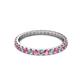 2 - Audrey 2.40 mm Pink Sapphire and Diamond U Prong Eternity Band 
