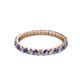 2 - Audrey 2.40 mm Iolite and Diamond U Prong Eternity Band 