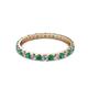 2 - Audrey 2.40 mm Emerald and Diamond U Prong Eternity Band 