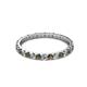 2 - Audrey 2.40 mm Lab Created Alexandrite and Diamond U Prong Eternity Band 
