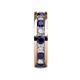5 - Celina 3.40 mm Round Blue Sapphire and Lab Grown Diamond Eternity Band 