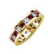 3 - Celina 3.40 mm Round Ruby and Lab Grown Diamond Eternity Band 