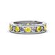 1 - Celina 3.40 mm Round Yellow Sapphire and Lab Grown Diamond Eternity Band 