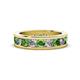 1 - Celina 3.40 mm Round Green Garnet and Lab Grown Diamond Eternity Band 