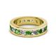 2 - Celina 3.40 mm Round Green Garnet and Lab Grown Diamond Eternity Band 
