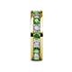 5 - Celina 3.40 mm Round Green Garnet and Lab Grown Diamond Eternity Band 