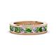 1 - Celina 3.40 mm Round Green Garnet and Lab Grown Diamond Eternity Band 