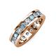 3 - Celina 3.40 mm Round Aquamarine and Lab Grown Diamond Eternity Band 