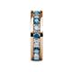 5 - Celina 3.40 mm Round London Blue Topaz and Lab Grown Diamond Eternity Band 