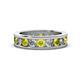 1 - Celina 3.40 mm Round Yellow Diamond and White Lab Grown Diamond Eternity Band 