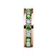 5 - Celina 3.40 mm Round Green Garnet and Lab Grown Diamond Eternity Band 