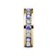 5 - Celina 3.40 mm Round Tanzanite and Lab Grown Diamond Eternity Band 