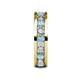 5 - Celina 3.40 mm Round Aquamarine and Lab Grown Diamond Eternity Band 