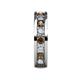 5 - Celina 3.40 mm Round Smoky Quartz and Lab Grown Diamond Eternity Band 