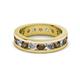 2 - Celina 3.40 mm Round Smoky Quartz and Lab Grown Diamond Eternity Band 