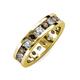 3 - Celina 3.40 mm Round Smoky Quartz and Lab Grown Diamond Eternity Band 
