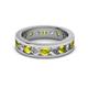 2 - Celina 3.40 mm Round Yellow Diamond and White Lab Grown Diamond Eternity Band 