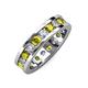 3 - Celina 3.40 mm Round Yellow Diamond and White Lab Grown Diamond Eternity Band 