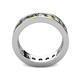 4 - Celina 3.40 mm Round Yellow Diamond and White Lab Grown Diamond Eternity Band 