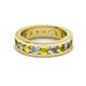 2 - Celina 3.40 mm Round Yellow Diamond and White Lab Grown Diamond Eternity Band 