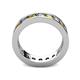 4 - Celina 3.40 mm Round Yellow Sapphire and Lab Grown Diamond Eternity Band 