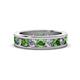 1 - Celina 3.40 mm Round Green Garnet and Lab Grown Diamond Eternity Band 
