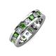 3 - Celina 3.40 mm Round Green Garnet and Lab Grown Diamond Eternity Band 