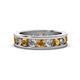 1 - Celina 3.40 mm Round Citrine and Lab Grown Diamond Eternity Band 