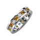 3 - Celina 3.40 mm Round Citrine and Lab Grown Diamond Eternity Band 