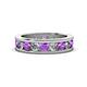 1 - Celina 3.40 mm Round Amethyst and Lab Grown Diamond Eternity Band 