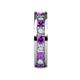 5 - Celina 3.40 mm Round Amethyst and Lab Grown Diamond Eternity Band 