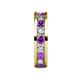 5 - Celina 3.40 mm Round Amethyst and Lab Grown Diamond Eternity Band 