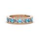 1 - Celina 3.40 mm Round Blue Topaz and Lab Grown Diamond Eternity Band 