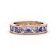 1 - Celina 3.40 mm Round Tanzanite and Lab Grown Diamond Eternity Band 