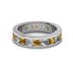 2 - Celina 3.40 mm Round Citrine and Lab Grown Diamond Eternity Band 