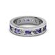 2 - Celina 3.40 mm Round Iolite and Lab Grown Diamond Eternity Band 