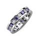 3 - Celina 3.40 mm Round Iolite and Lab Grown Diamond Eternity Band 